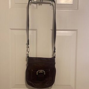 b. makowsky Rich Brown Crossbody Bag